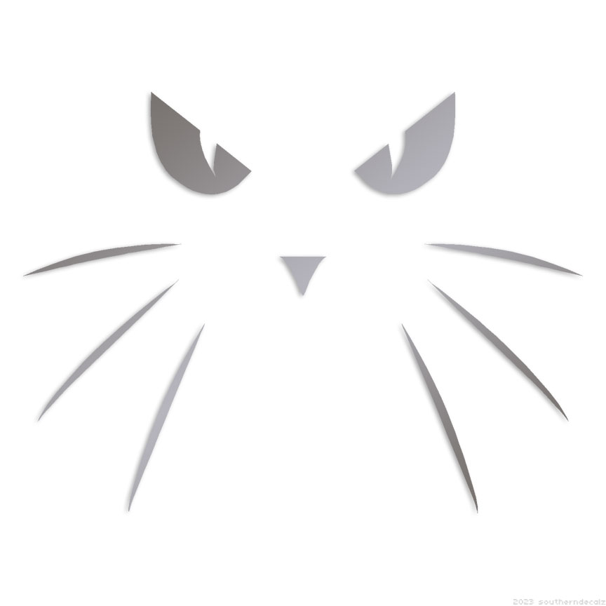 cat whiskers☆ 専用 Cat Whiskers Face - Decal Sticker - Multiple Colors & Sizes